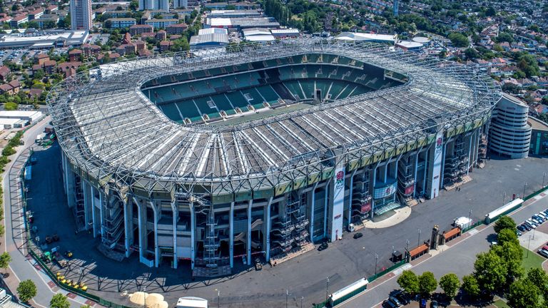 Aerial view of Twickenham Stadium, the Home of Rugby Union