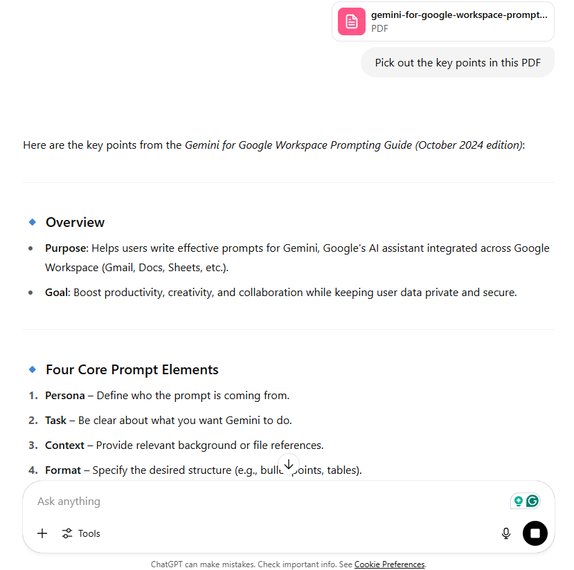 ChatGPT screenshot
