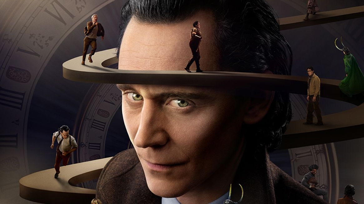 Tom Hiddlestone, star of Loki season 2 on Disney Plus, poses an arty promotional graphic depicting the top of his head as a planet.