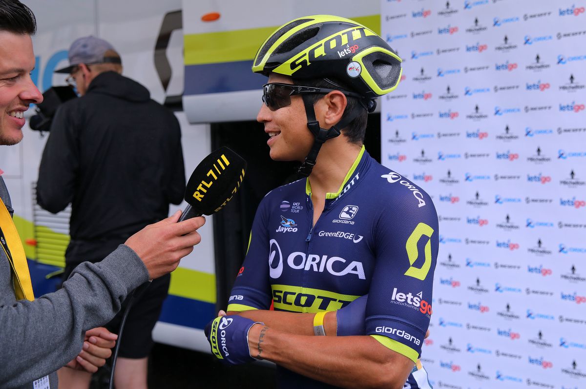 Interview time for Esteban Chaves (Orica-Scott)