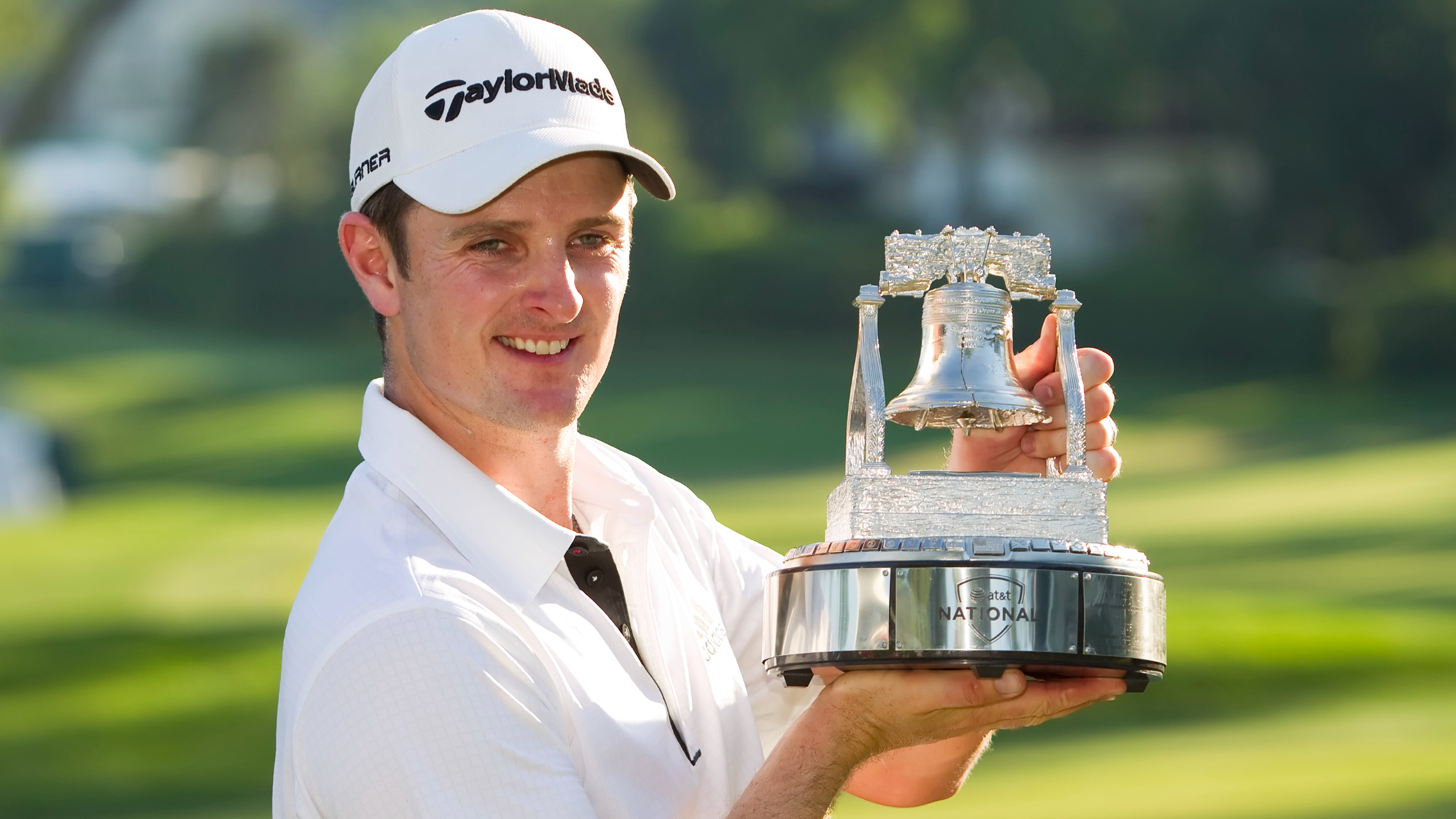 Justin Rose with the AT&amp;amp;T National trophy