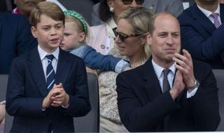 Prince George and William sat together