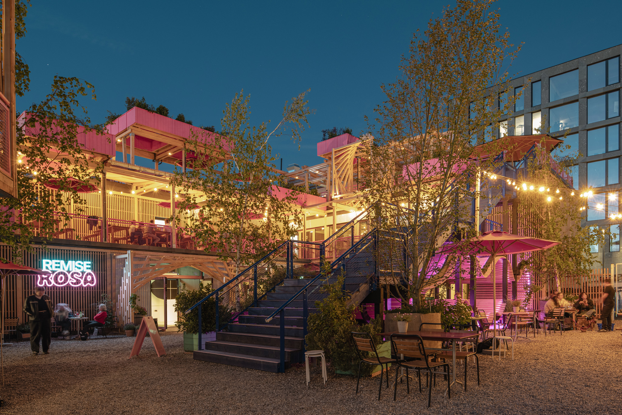 remise rosa, a new destination in zurich designed by hello wood