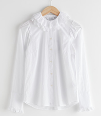White Embroidered Ruffle Cotton Blouse, £65, &amp; Other Stories