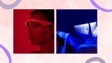 two images, one of red light therapy and one of blue light therapy, to illustrate the red light vs blue light therapy debate