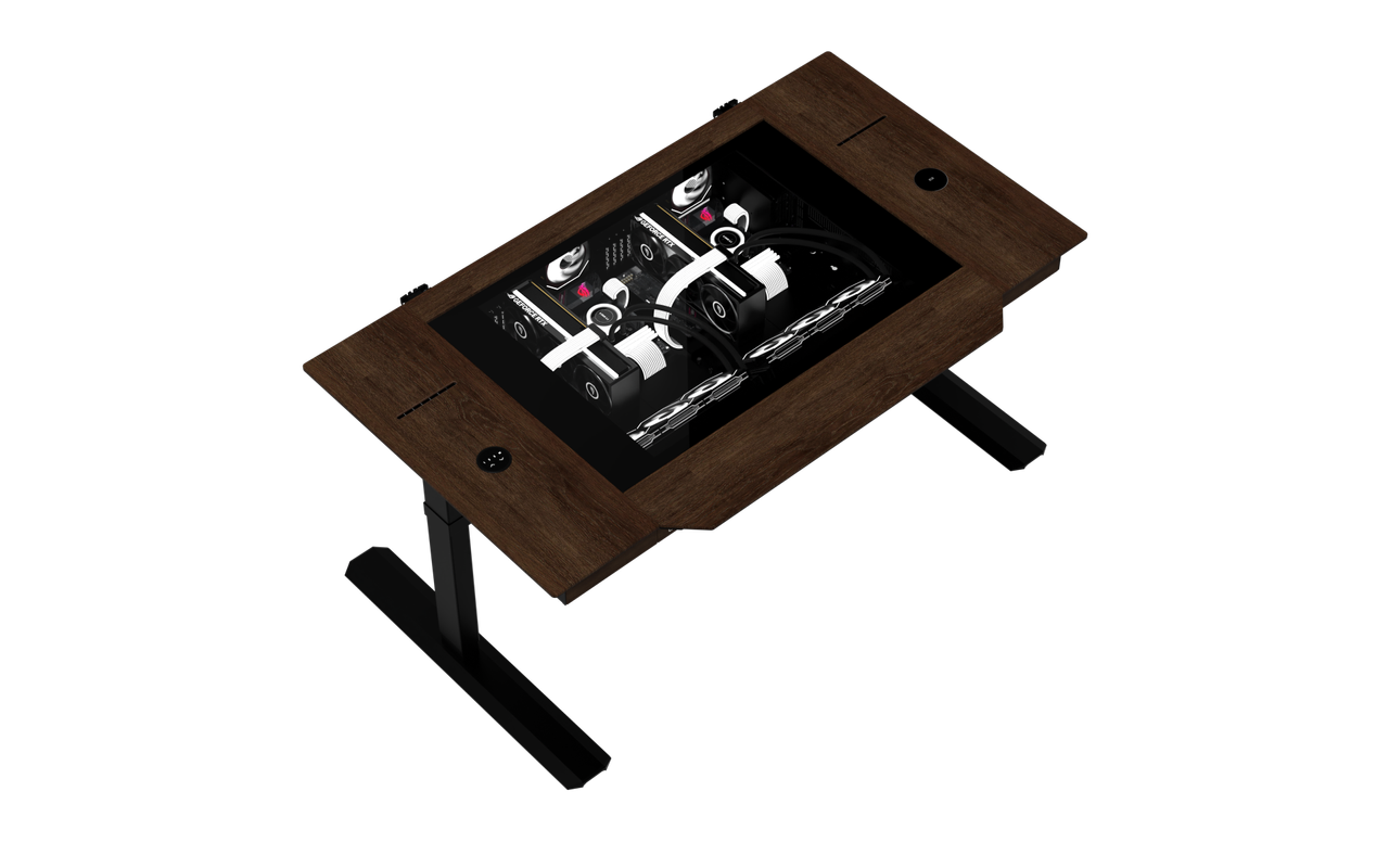 The Lian Li DK07 Wood motorized standing desk