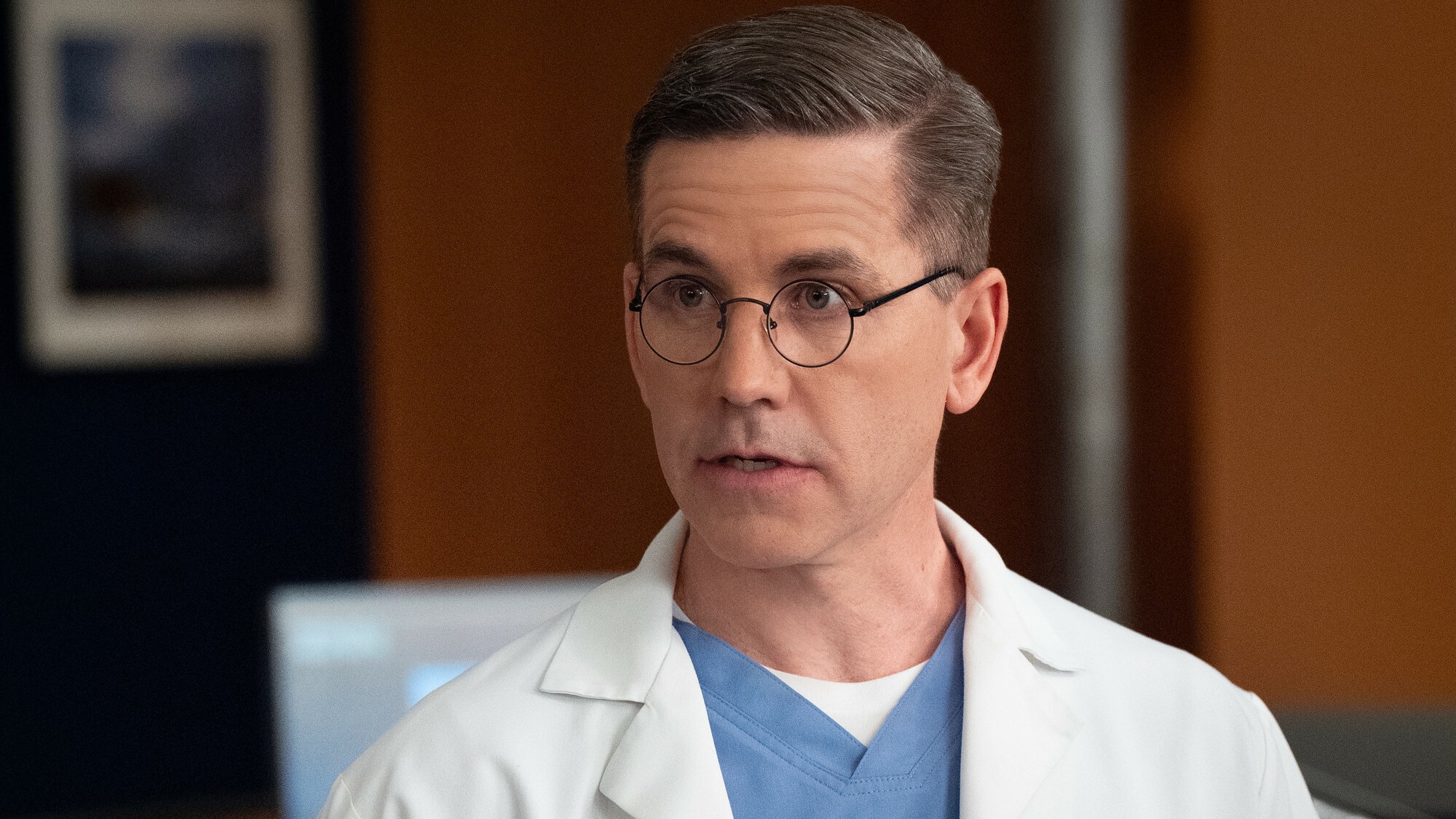 Jimmy Palmer in his lab coat 