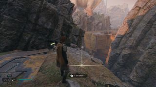 Star Wars Jedi: Survivor Priorite Shard on a cliff