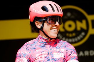 OUDENAARDE BELGIUM APRIL 03 Emma Langley of United States and Team EF Education Tibco Svb during the team presentation prior to the 19th Ronde van Vlaanderen Tour des Flandres 2022 Womens Elite a 1586km one day race from Oudenaarde to Oudenaarde RVV22 RVVwomen on April 03 2022 in Oudenaarde Belgium Photo by Bas CzerwinskiGetty Images