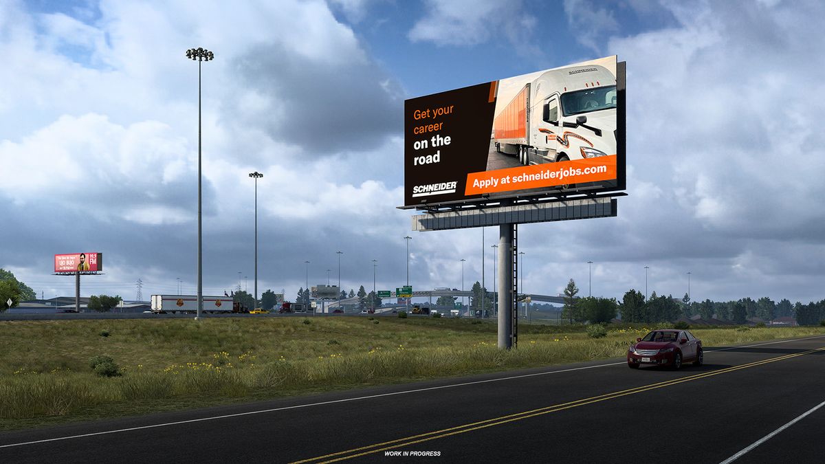 Real-life trucking companies are trying to hire American Truck Simulator  players with in-game ads | GamesRadar+