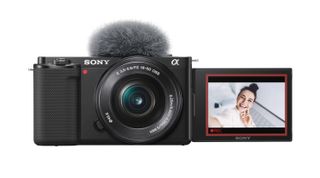 Sony Alpha ZV-E10 is a mirrorless camera with an interchangeable lens