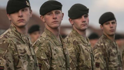 Young British soldiers