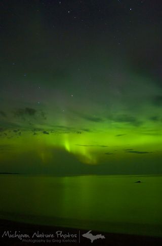Aurora over Lake Superior, August 2011