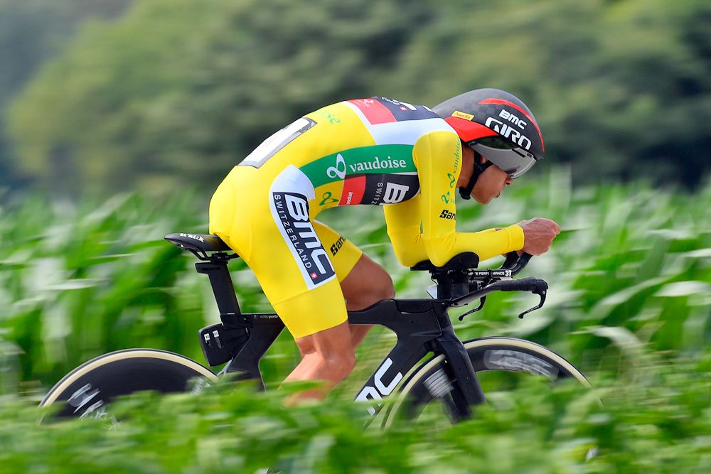 Richie Porte in action during stage 9 at Tour de Suisse