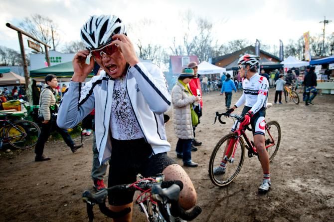 Kota Yokoyama (Shinonoi High School) just after crossing the finish line
