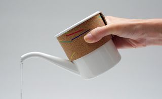 Water poured from the cup