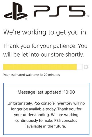 PS5 no stock