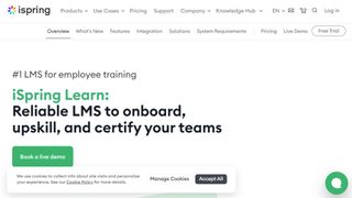 Website screenshot for iSpring Learn