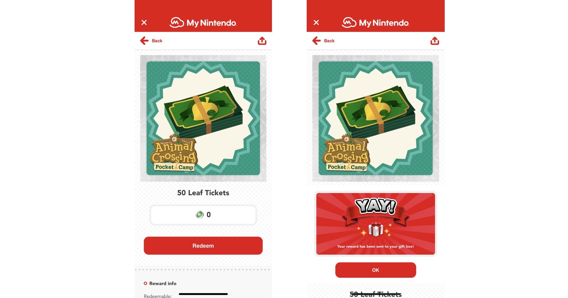 You can get 50 Leaf Tickets for free