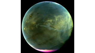 Ultraviolet observations of Mars gathered by MAVEN in 2016.