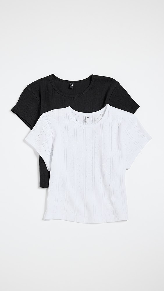 The Baby Tee 2 Pack - White/black