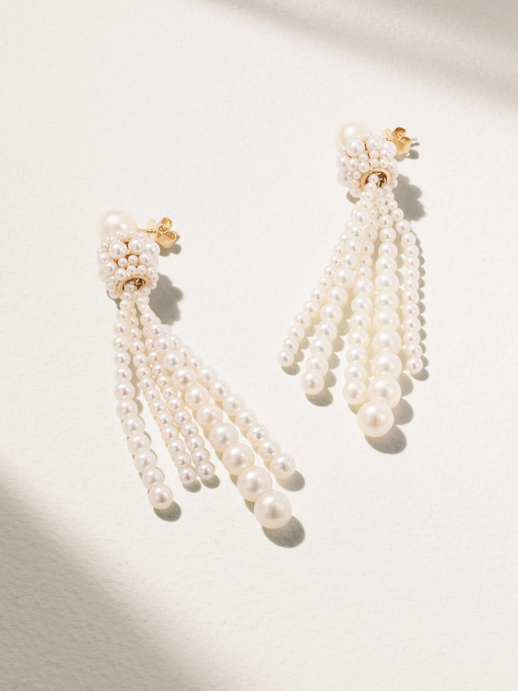 Colonna Grande 14-Karat Recycled Gold Pearl Earrings
