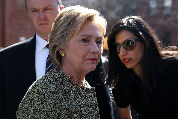 Clinton campaigns in New York.