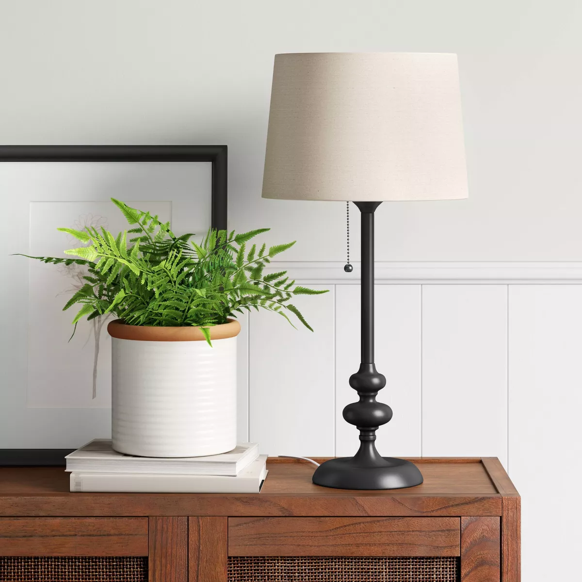 Large Stick Lamp Base Black - Threshold&amp;trade;: Etl Listed, Metal, No Assembly Required