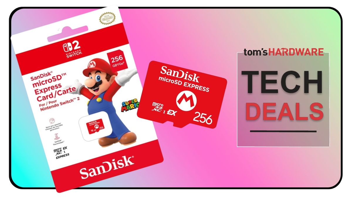 Pre-order the official Nintendo 256GB microSD Express memory card for the Nintendo Switch 2 for £49