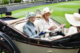 Princess Anne, Princess Royal and Annabel Elliot attend day one of Royal Ascot 2023 at Ascot Racecourse on June 20, 2023 in Ascot, England.