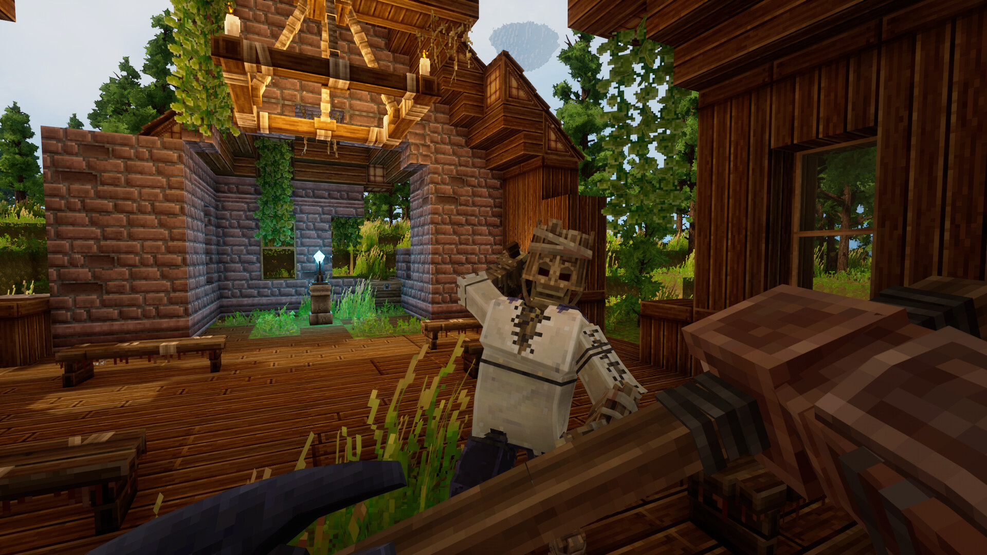 Everwind combat in a wooden structure