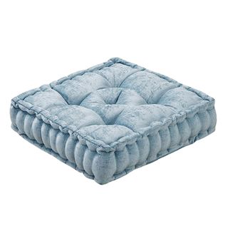 Blue square floor cushion