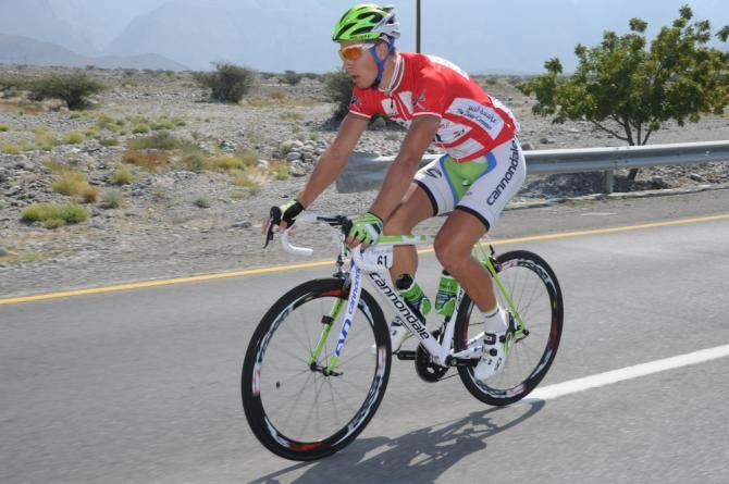 Peter Sagan in red at the Tour of Oman