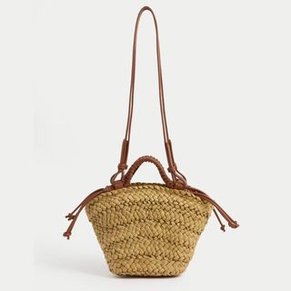 M&S straw crossbody bag