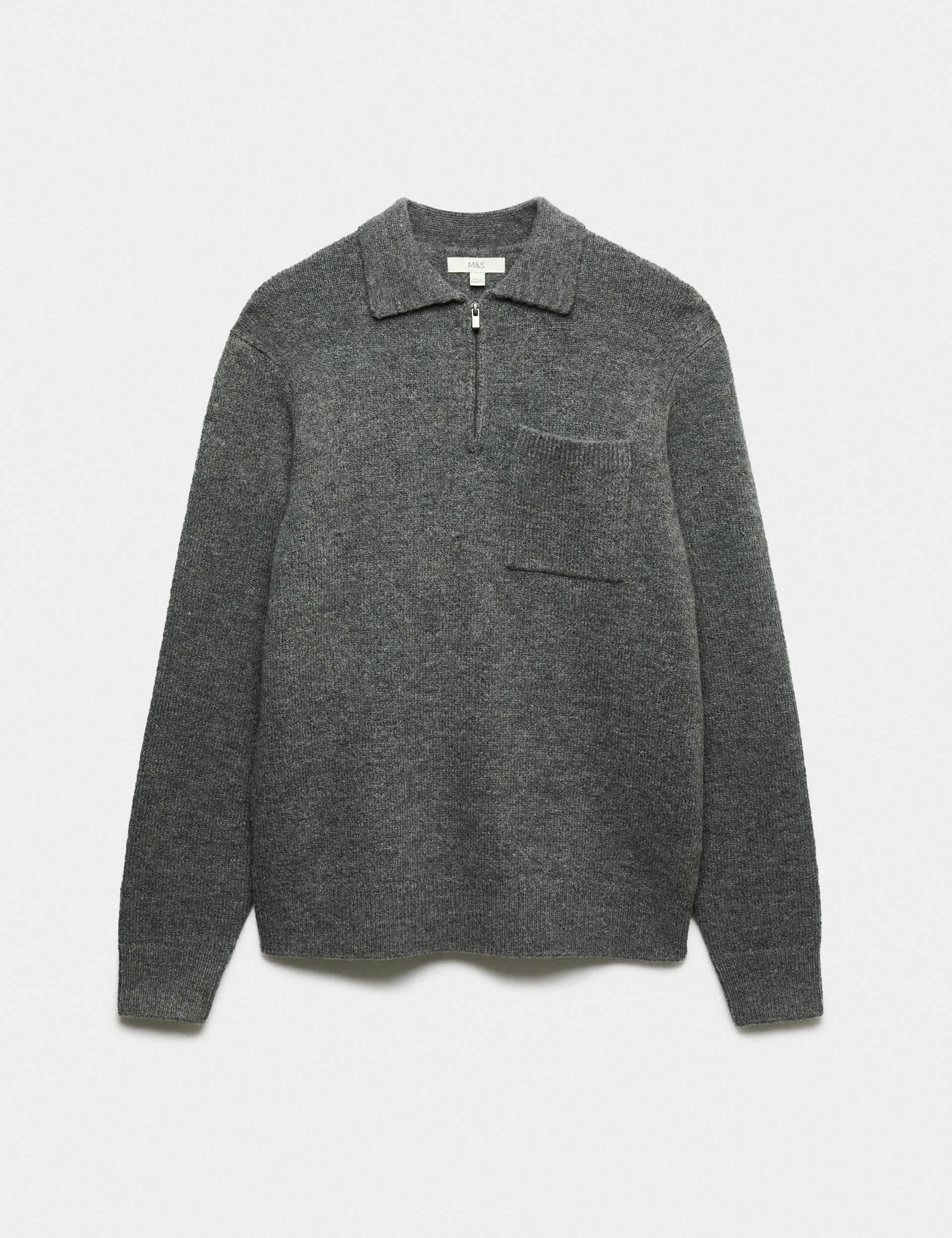 Half Zip Knitted Polo Jumper