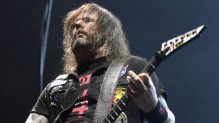 Gary Holt onstage with Slayer in 2019