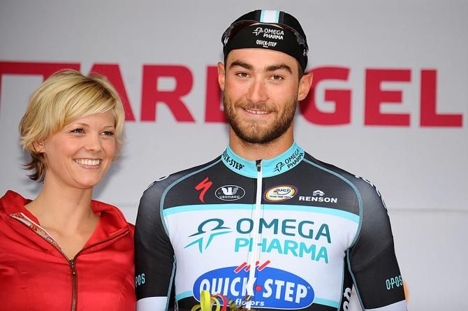 Guillaume Van Keirsbulck (Omega Pharma - Quick-Step Cycling Team) on the podium