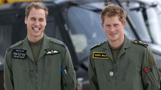 Prince William and Prince Harry at their Military Helicopter Training Course