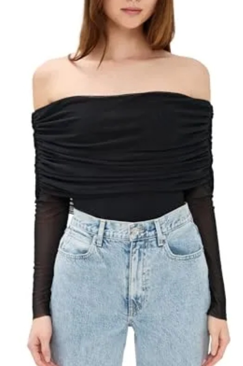 Afrm Women's Maxine Bodysuit, Noir, Black, Xs