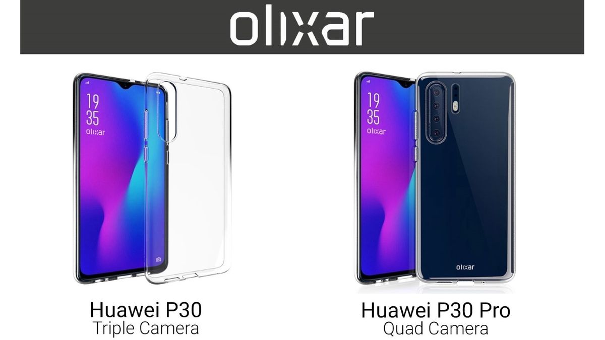 The P30 range could have extra cameras and a teardrop notch. Credit: MobileFun/Olixar