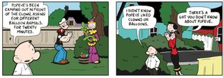 An excerpt from Randy Milholland's first Sunday Popeye strip