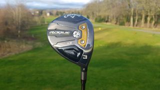The bottom of the Callaway Rogue ST LS Fairway Wood