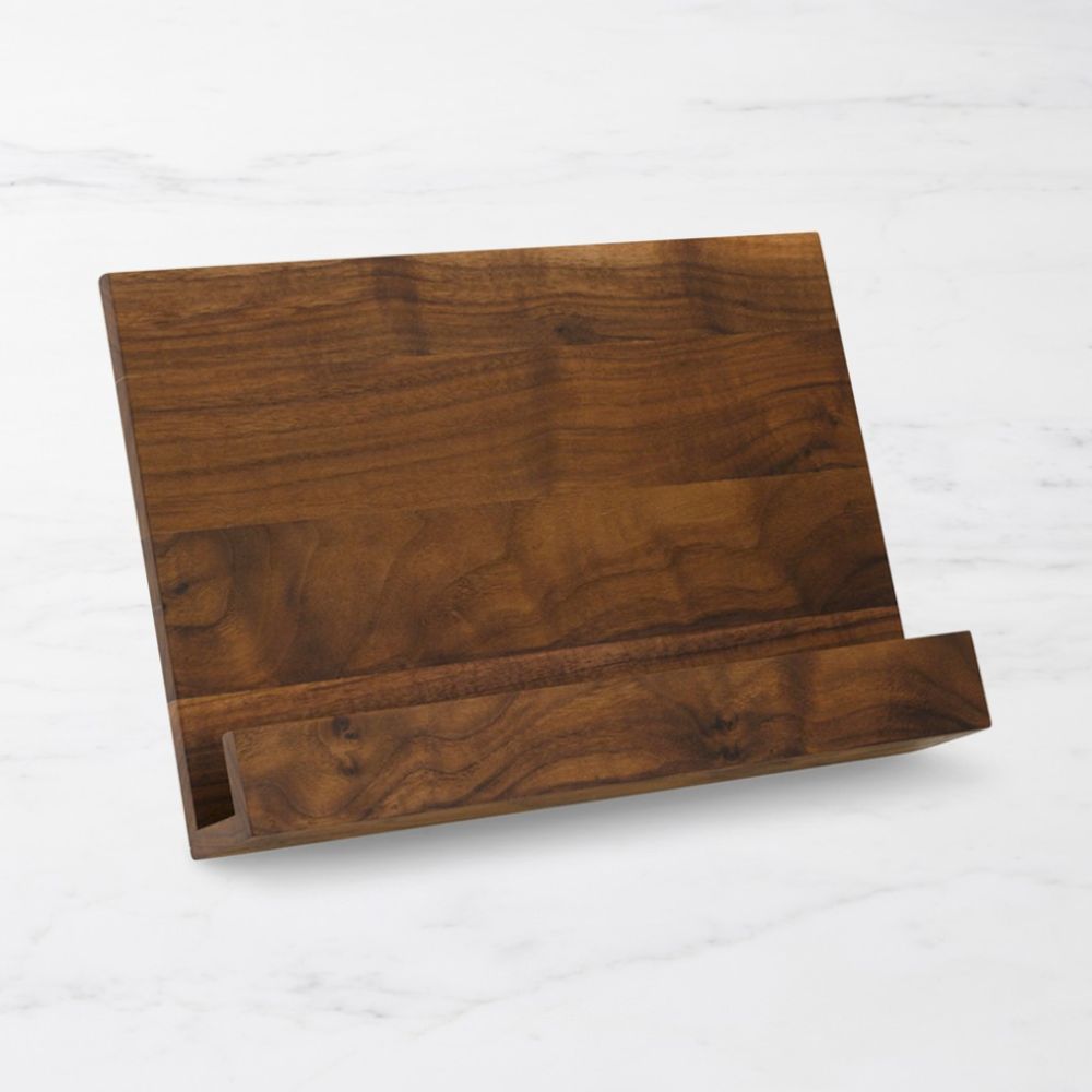 Walnut wood cookbook stand