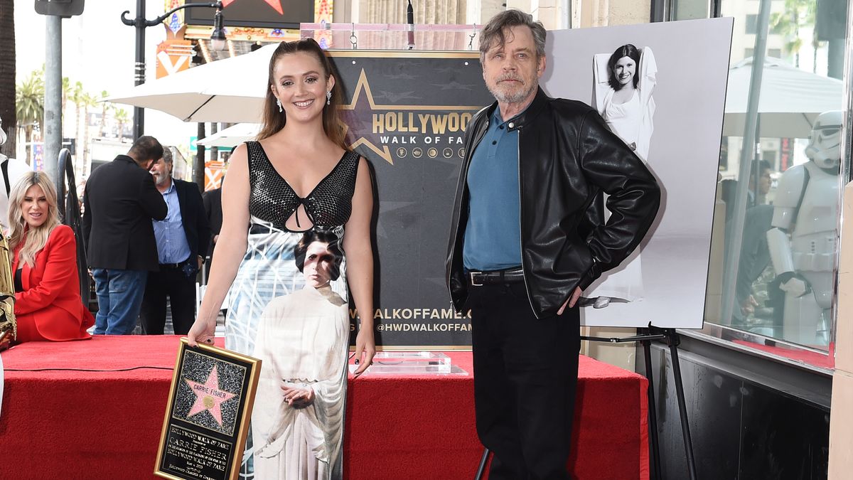 Billie Lourd and Mark Hamill