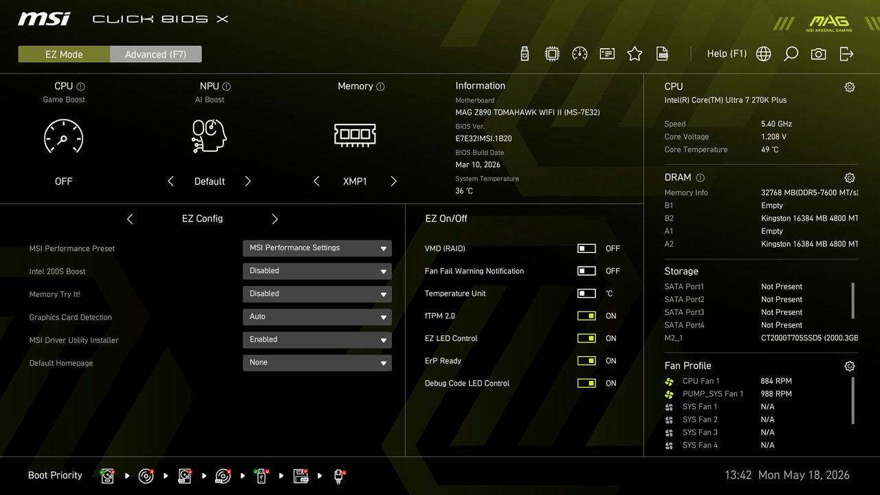 MSI MAG Z890 Tomahawk Wifi II