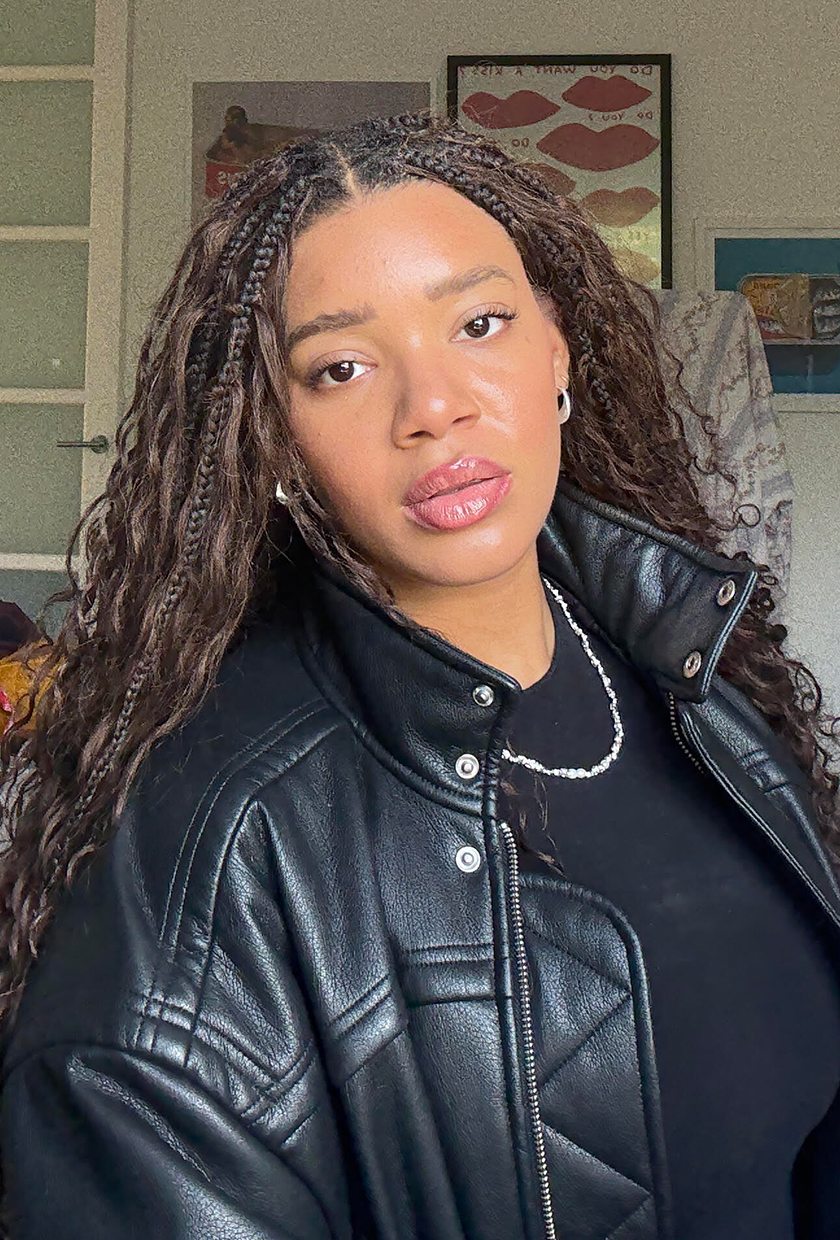 Junior fashion editor Imani wearing Mac Velvet Teddy