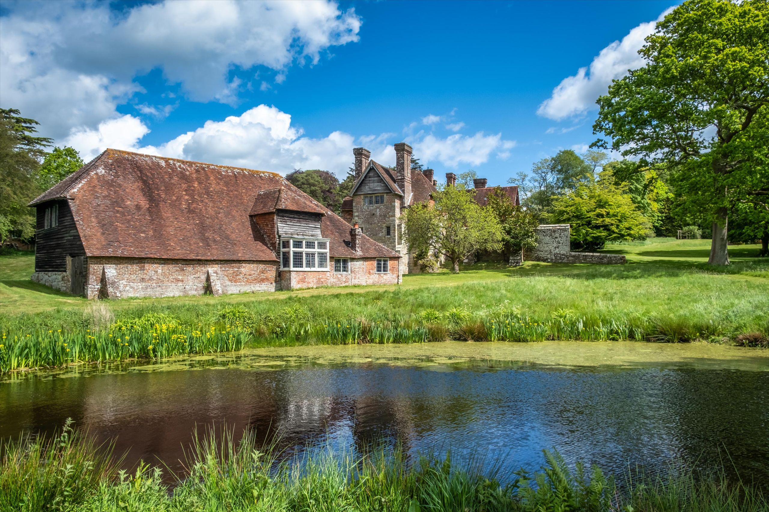 A country house built on the site of an ancient castle in Sussex, where the 900-year walls are still standing