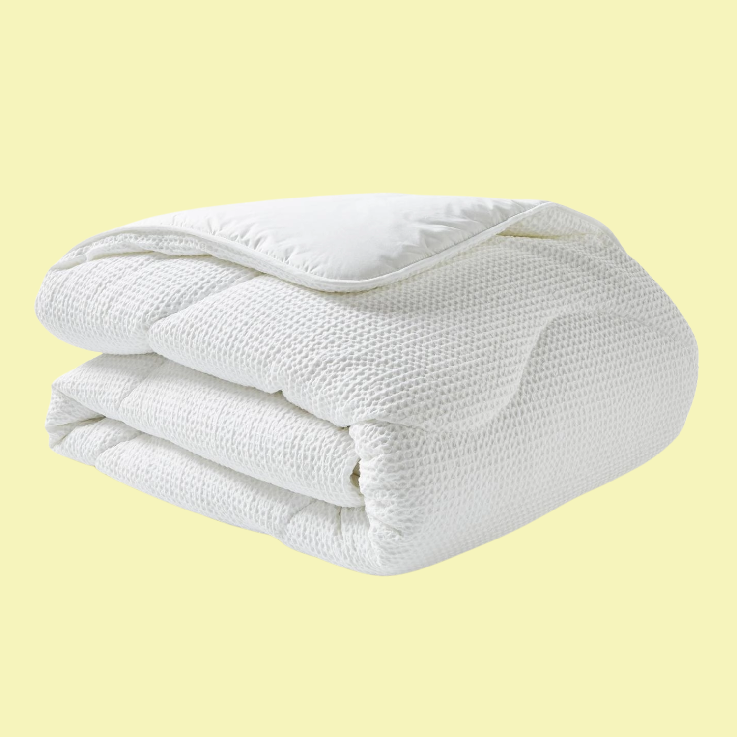 A waffled duvet
