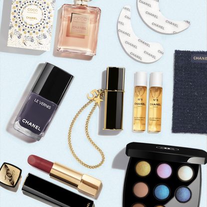 Collage Image of Product From Chanel's Holiday Beauty Collection