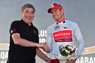 Eddy Merckx congratulates Alexander Kristoff